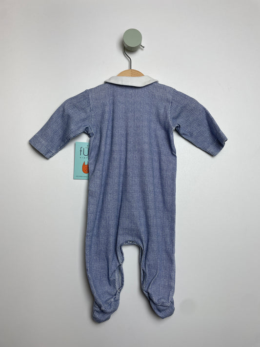 Strampler kariert mit Kragen • 56 • petit bateau