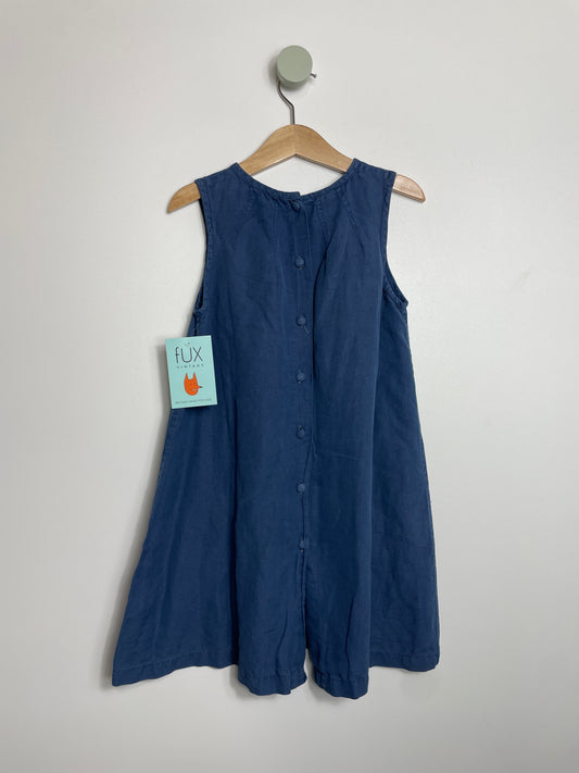 Leinenmix Kleid Blumenstick • 122 • dp...am