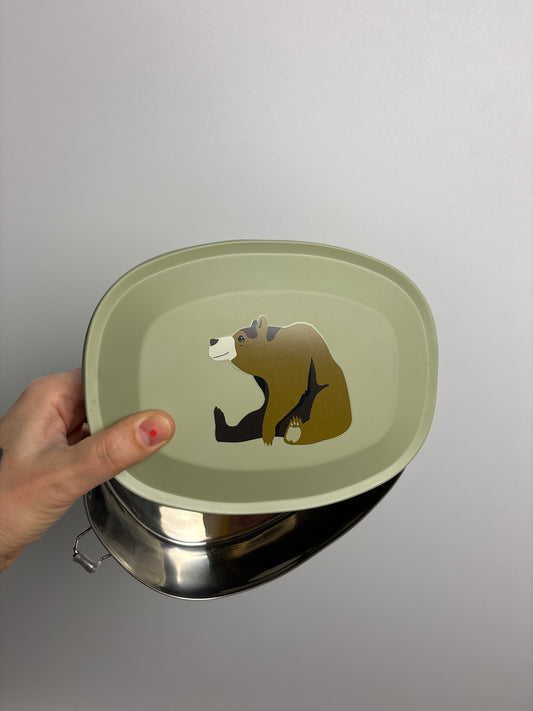 Kinder Brotdose Edelstahl • Bär