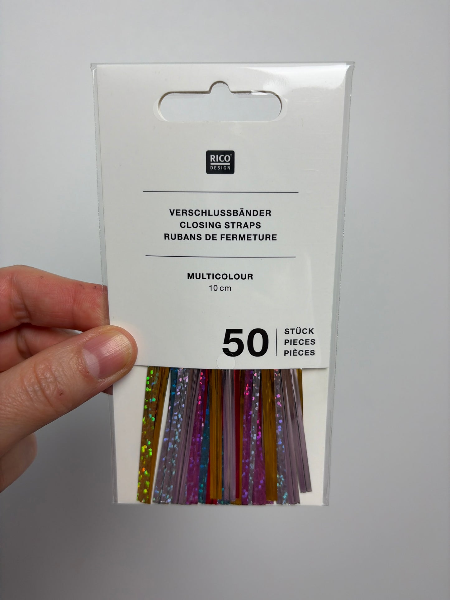 VERSCHLUSSBÄNDER BUNT • 50 STÜCK • 10CM