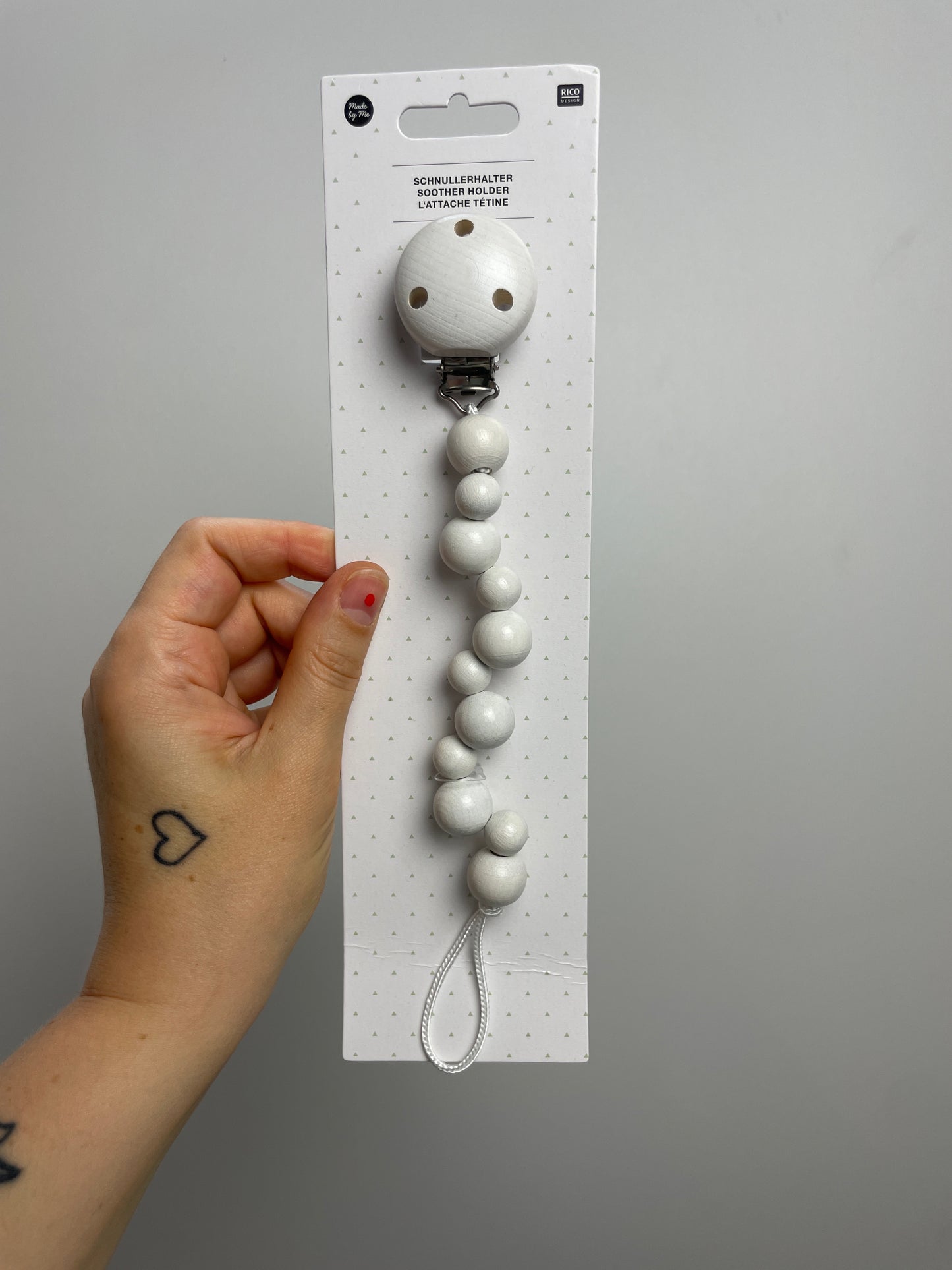 Schnullerhalter • 3,5x25cm • weiß