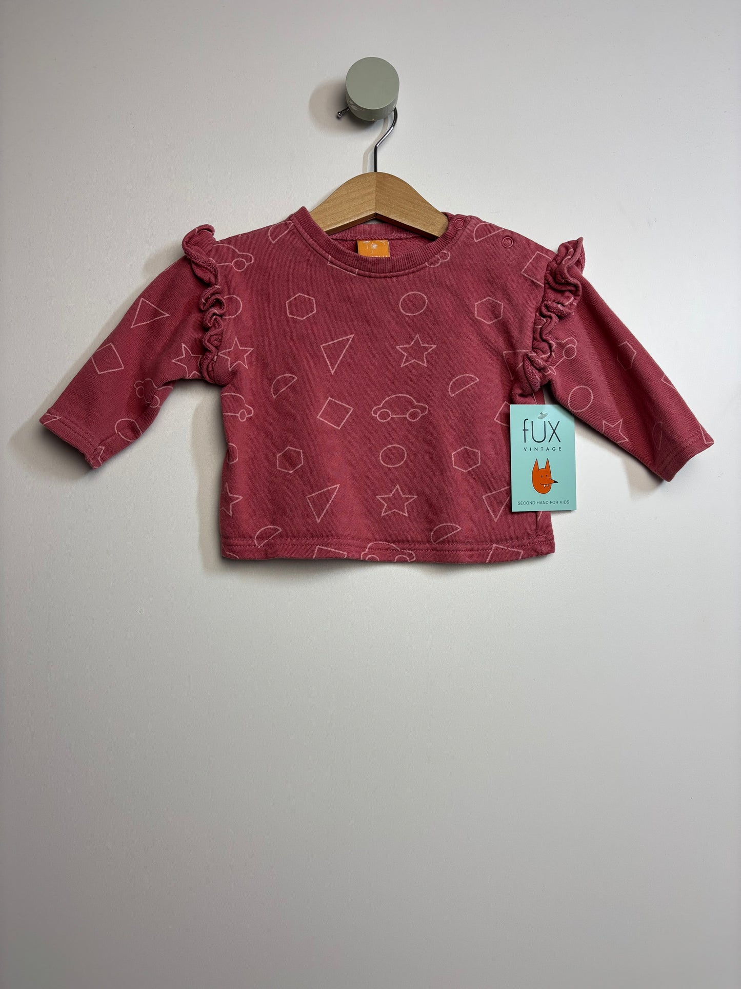 Sweatshirt Rüschen • 74 • pusblu