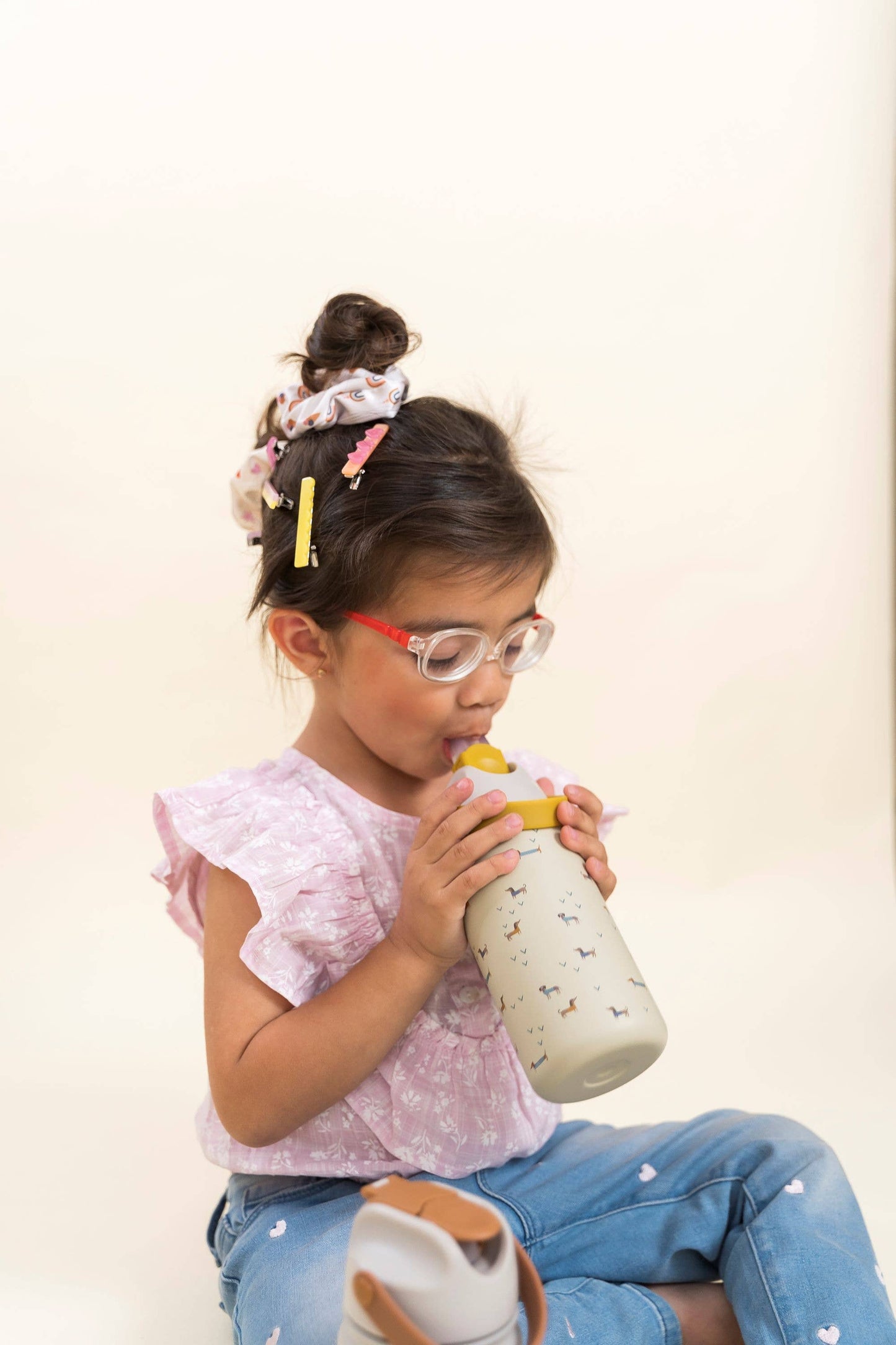 Isolierte Origami Kinderflasche aus Edelstahl