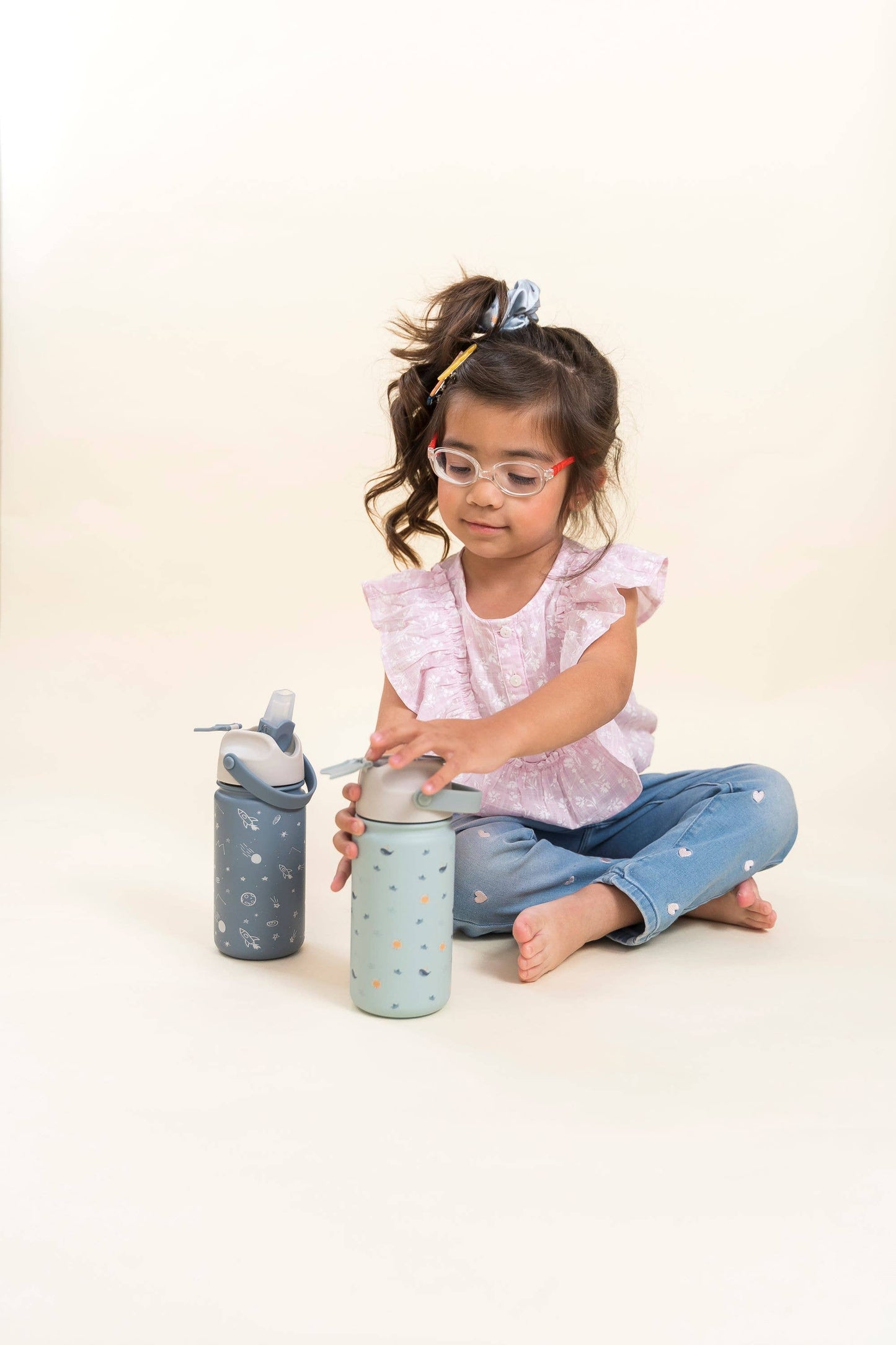 Isolierte Origami Kinderflasche aus Edelstahl