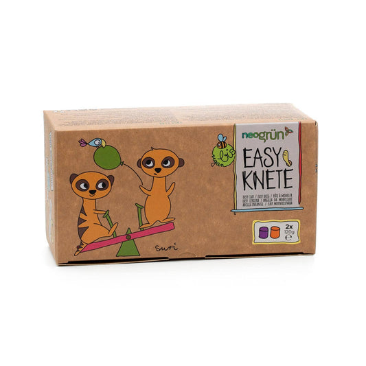 Bio-Easy-Knete vegan • 2er Set • Orange & Violett