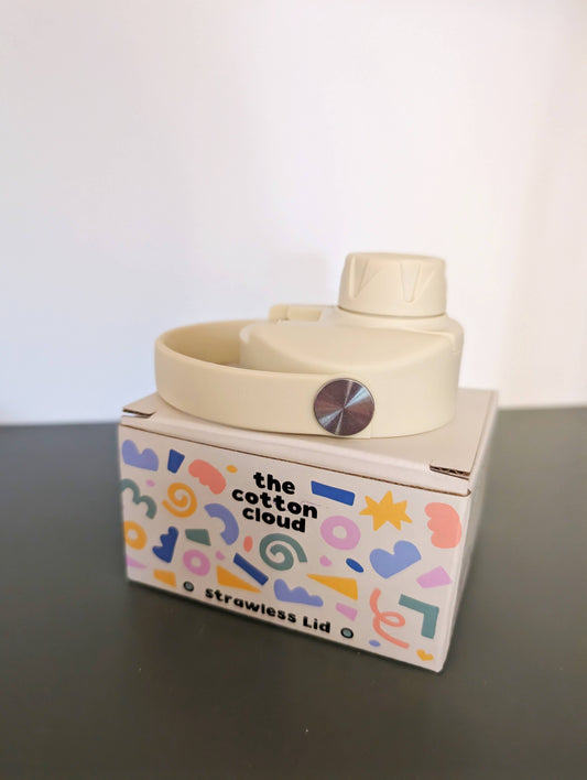 Strohhalmfreier Deckel für die The Cotton Cloud Edelstahlflaschen