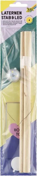 FOLIA • LATERNENSTAB & LED • 58 CM • 4 TEILE