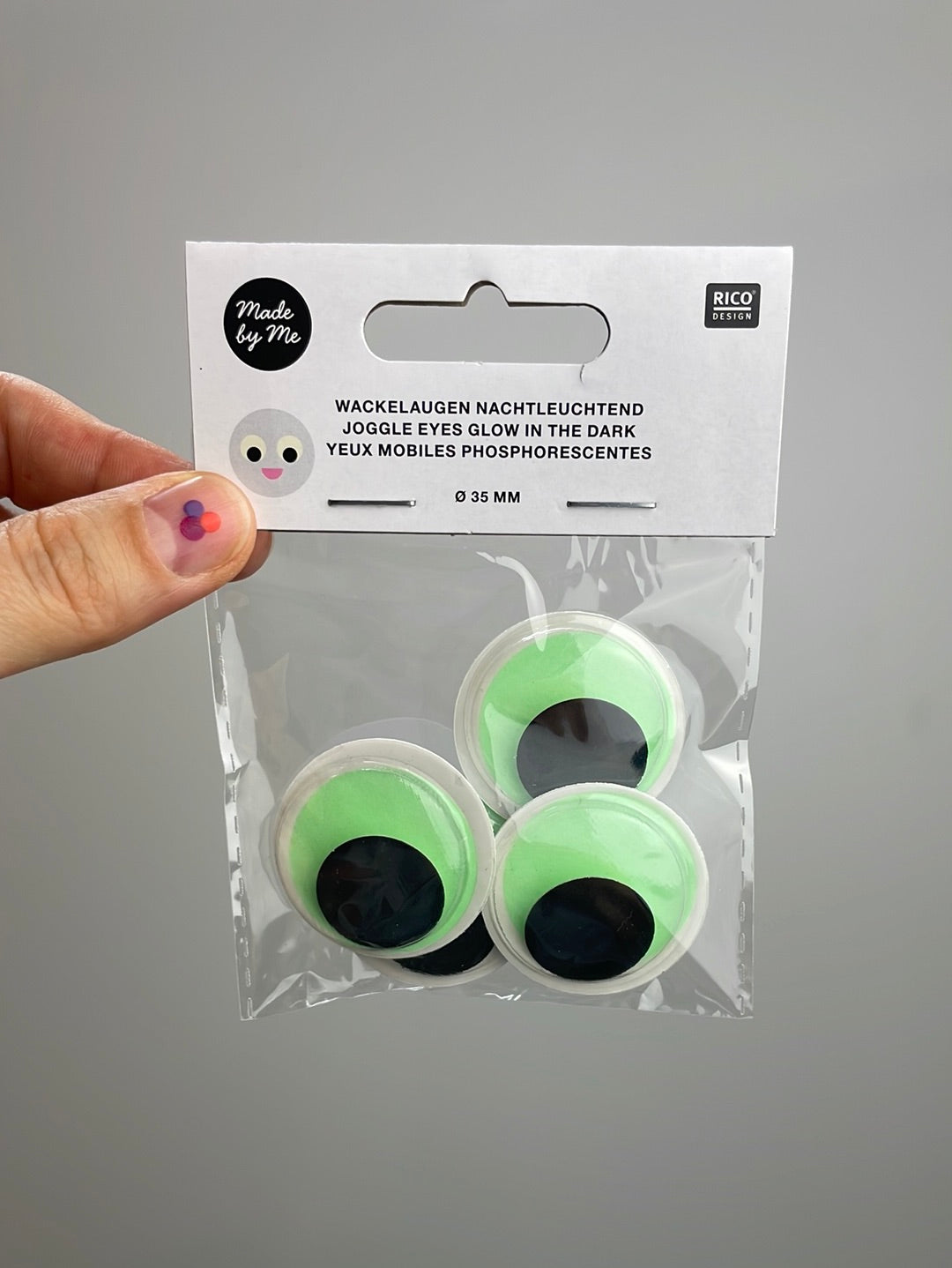 Made by Me • Wackelaugen nachtleuchtend 35mm 4 Stück