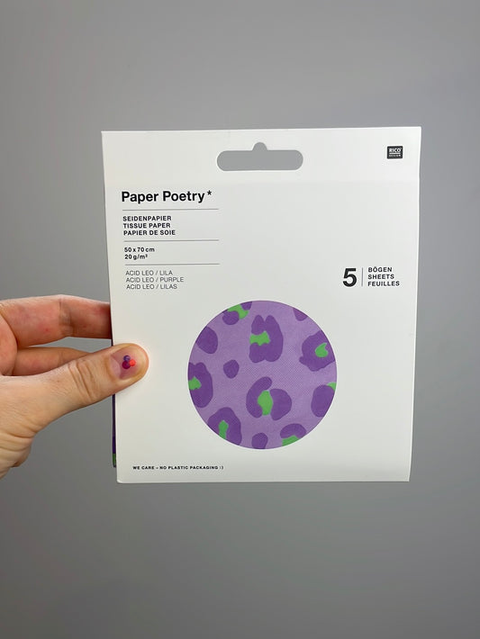Paper Poetry • Seidenpapier • Acid Leo lila