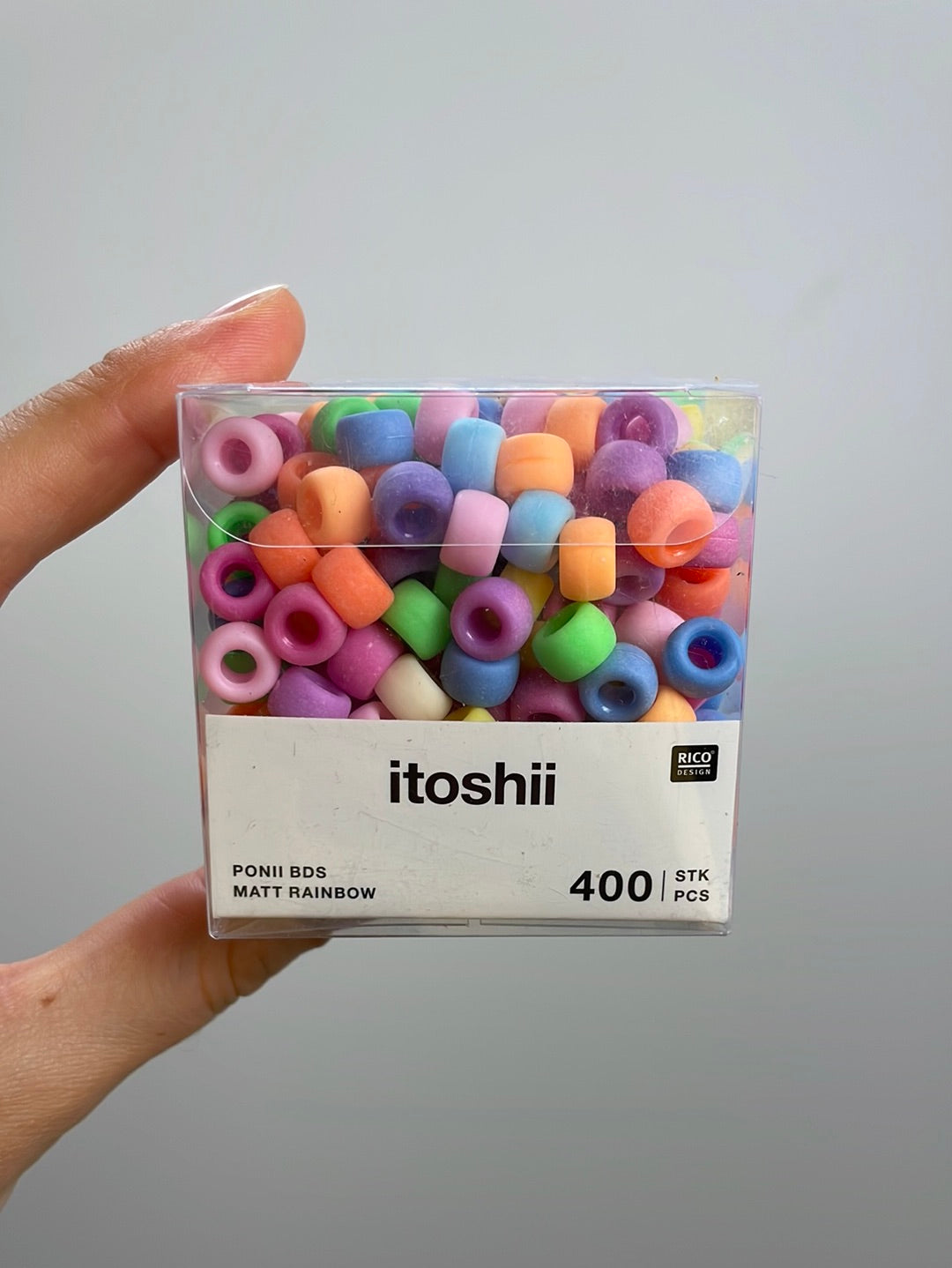 itoshii • Ponii Beads matt Regenbogen 9x6mm 400 Stück