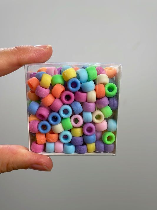 itoshii - Ponii Beads matt Regenbogen 9x6mm 400 Stück