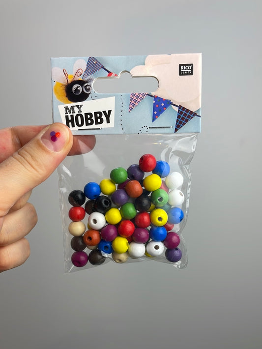 Holz-Perlen 10mm 60 Stück