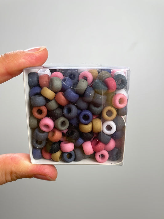 itoshii - Ponii Beads matt Erdfarben dunkel 9x6mm 400 Stück