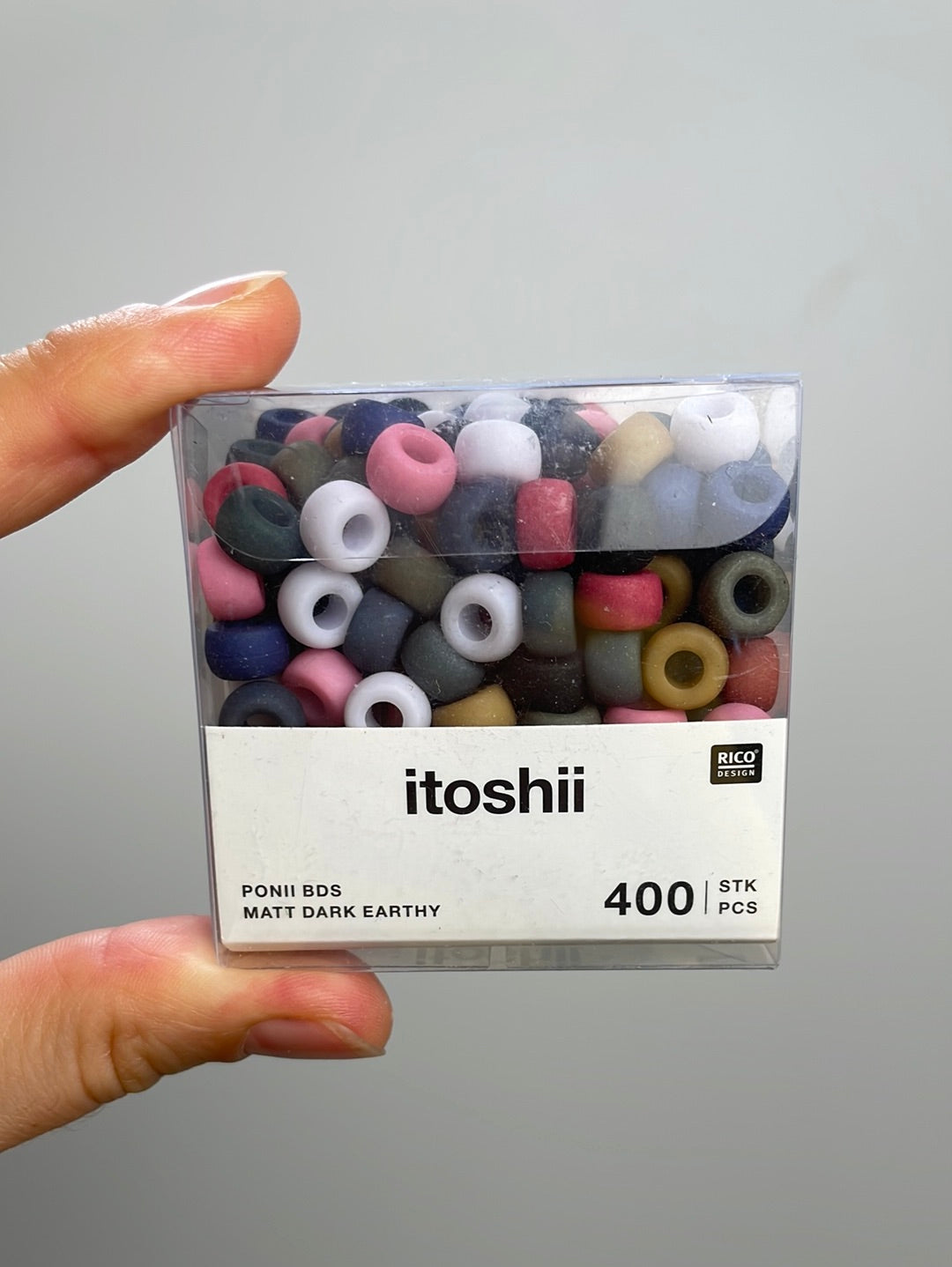 itoshii • Ponii Beads matt Erdfarben dunkel 9x6mm 400 Stück