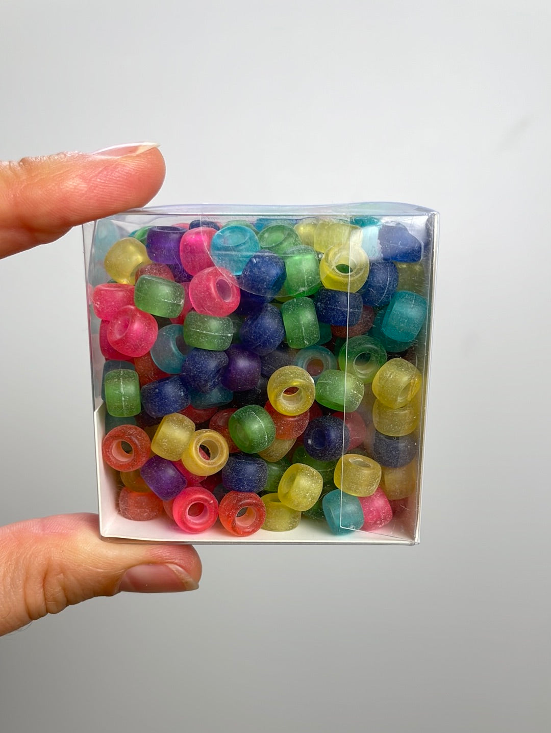 itoshii - Ponii Beads frozen Regenbogen 9x6mm 400 Stück