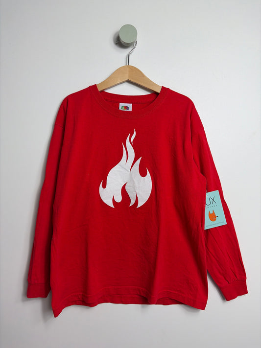 LANGARMSHIRT FLAMMEN • 116 • FRUIT OF THE LOOM