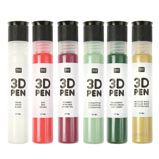3D PEN • SET WEIHNACHTEN • 6 x 27 ML