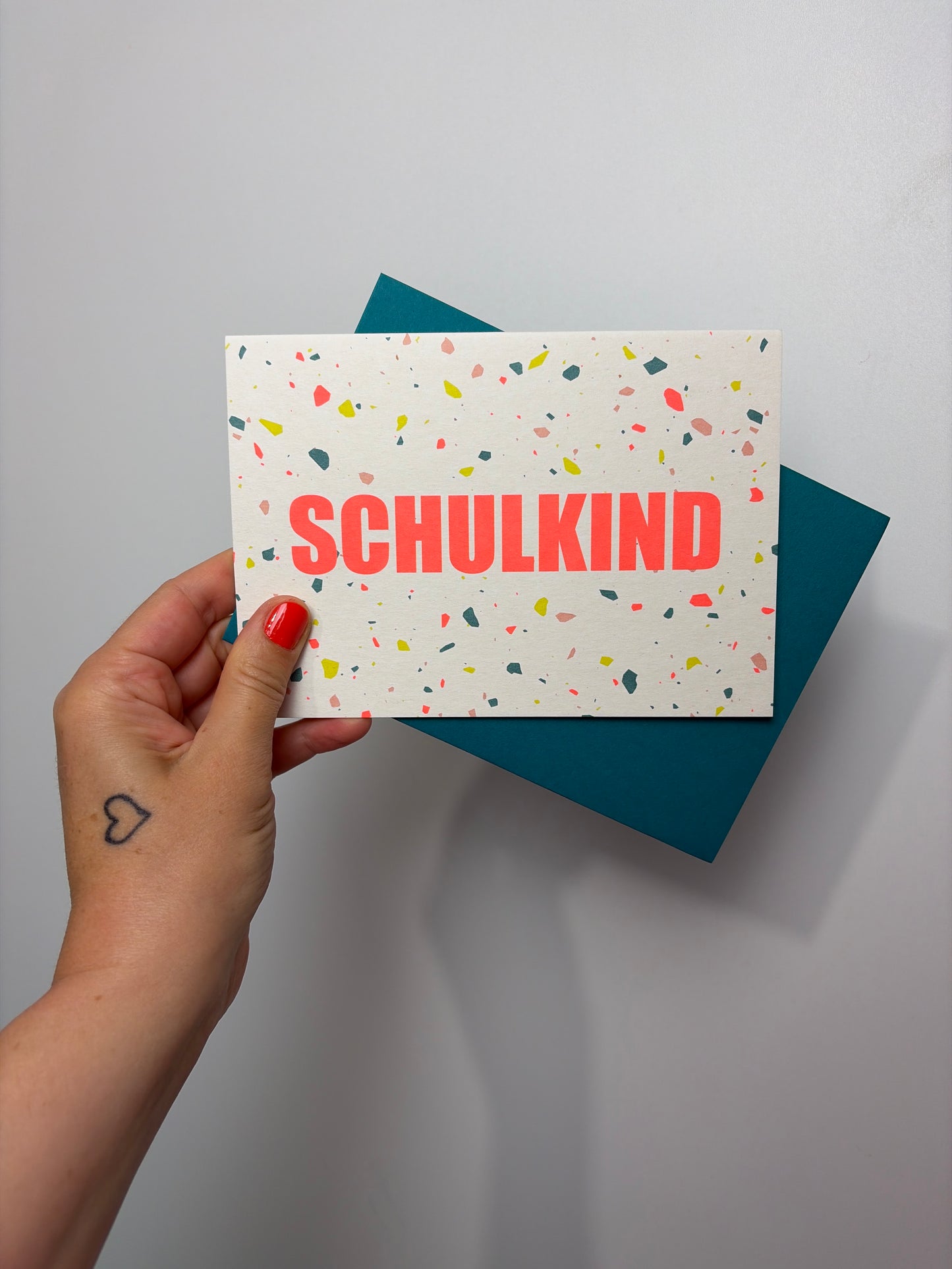 KLAPPKARTE SCHULKIND • TERAZZO
