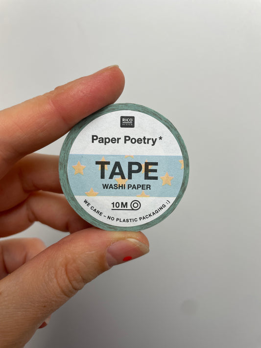 Paper Poetry • Tape Sterne gold • 15mm 10m Hot Foil