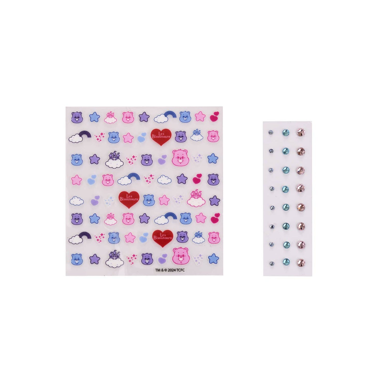 Nagelaufkleber und Strasssteine • Glücksbärchis