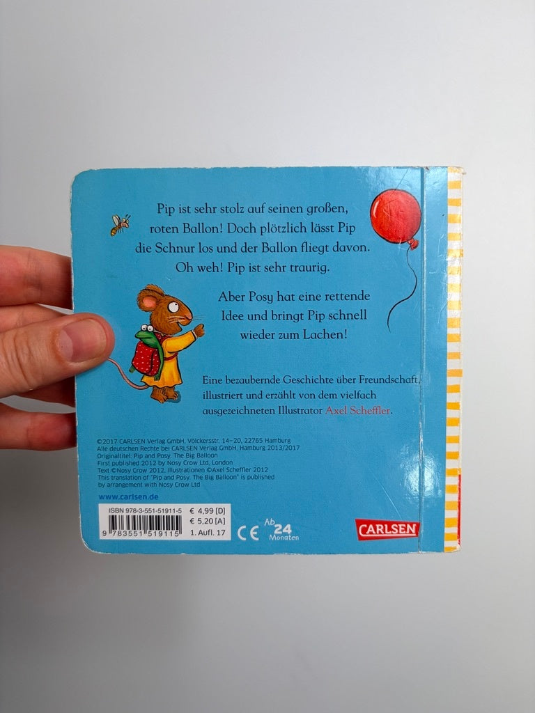 PAPPBUCH • PIP UND POSY - DER ROTE BALLON • CARLSEN