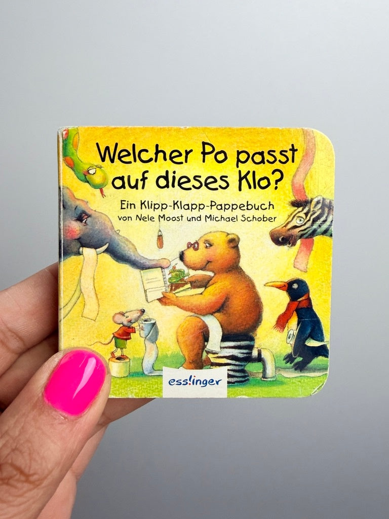 PAPPBUCH • WELCHER PO PASST AUF DIESES KLO? • ESSLINGER