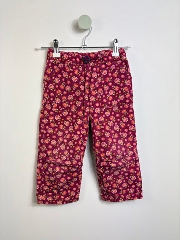 VINTAGE BLÜMCHEN HOSE LEICHT GEFÜTTERT • 92 • H&M