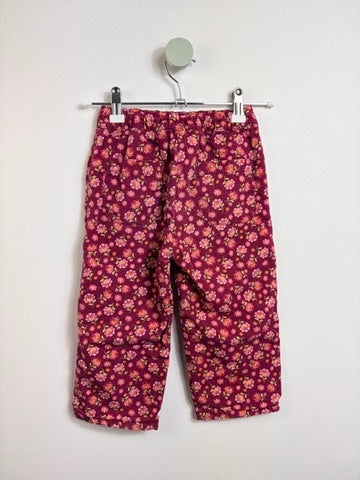 VINTAGE BLÜMCHEN HOSE LEICHT GEFÜTTERT • 92 • H&M
