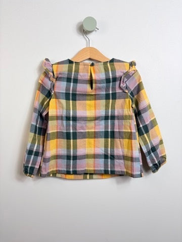 BLUSE KARIERT MIT RÜSCHEN • 92 • CARTER´S