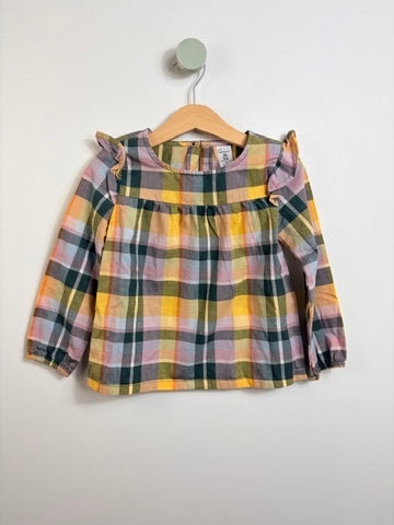 BLUSE KARIERT MIT RÜSCHEN • 92 • CARTER´S