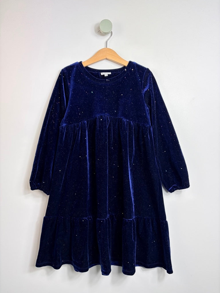 VELOURKLEID MIT BUNTEM GLITZER • 116 • TOPO