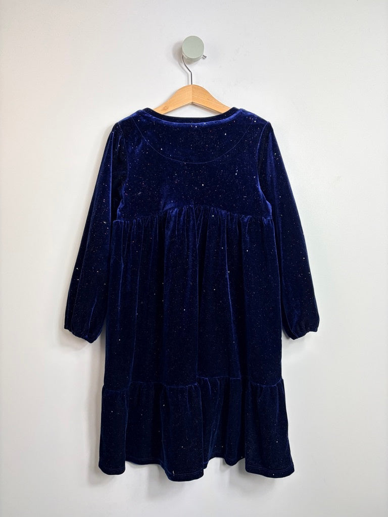 VELOURKLEID MIT BUNTEM GLITZER • 116 • TOPO