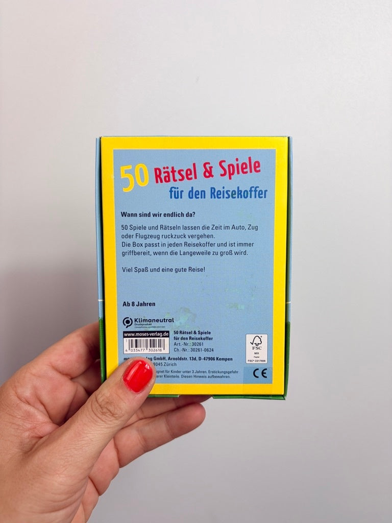 SPIEL • 50 RÄTSEL & SPIELE FÜR DEN REISEKOFFER• MOSES.