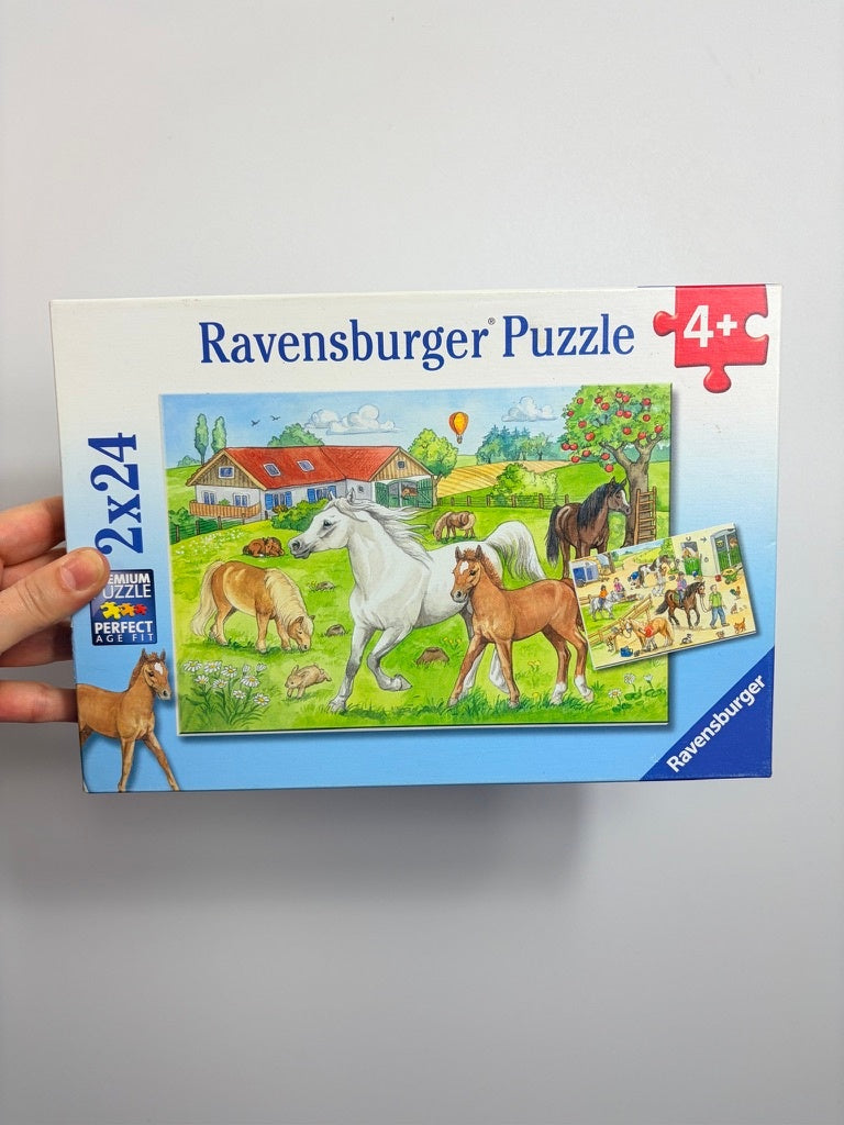 PUZZLE PFERDE • 2x24 • RAVENSBURGER