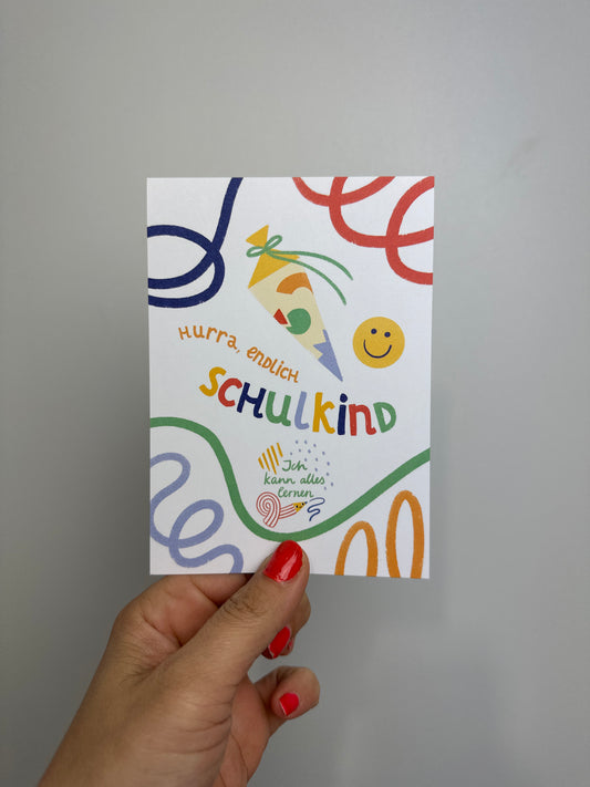 POSTKARTE • SMILEY SCHULKIND