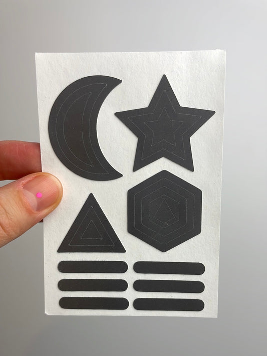 Reflective Textil Sticker • Matryoshka Black