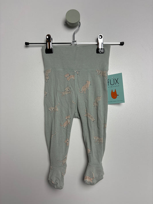 Leoparden Babyhose mit Füßen • 56 • h&m