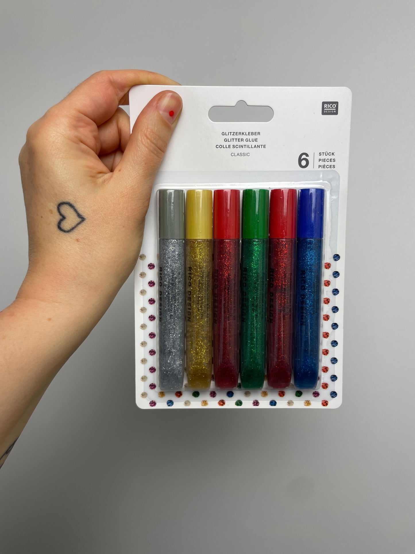 Glitzerkleber • 6 Tuben