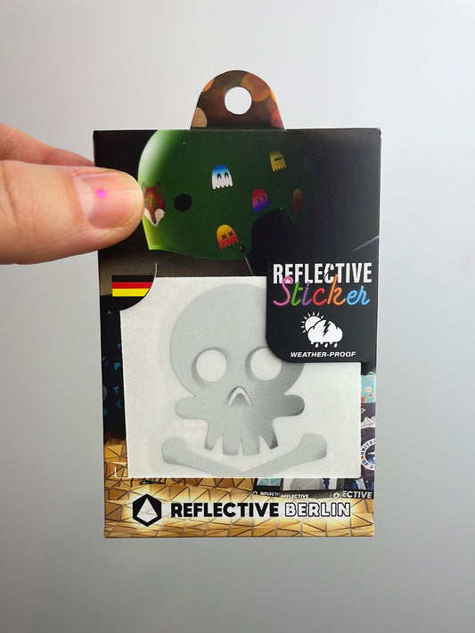 Reflective Sticker • Skull White