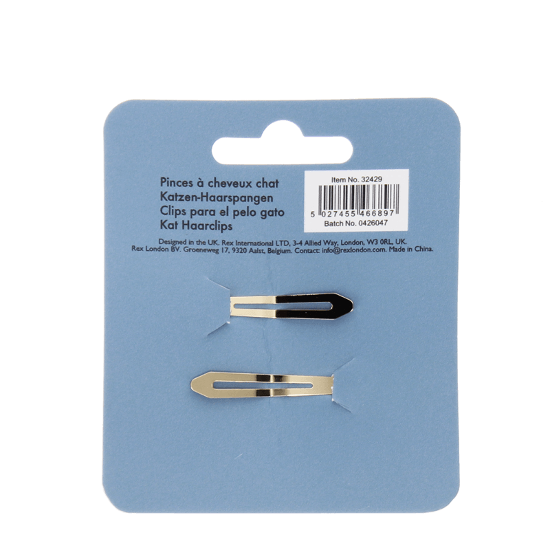 GLITZER HAARSPANGEN • SCHWARZE KATZE • 2ER SET