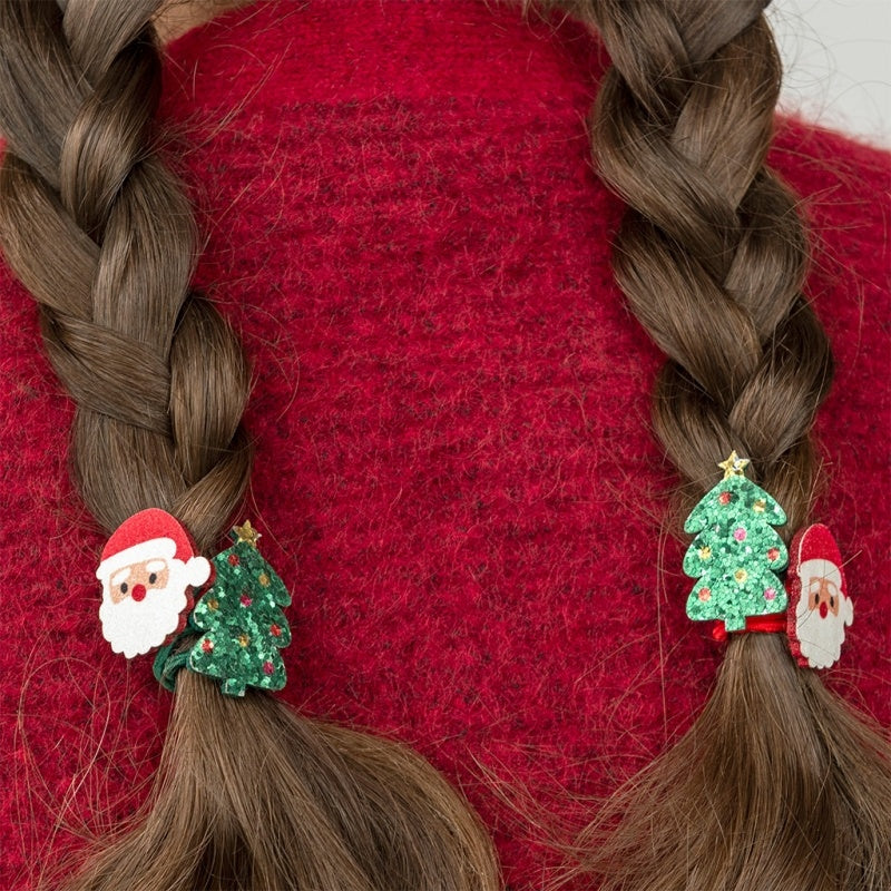 GLITZER HAARGUMMIES • WEIHNACHTEN • 4ER SET