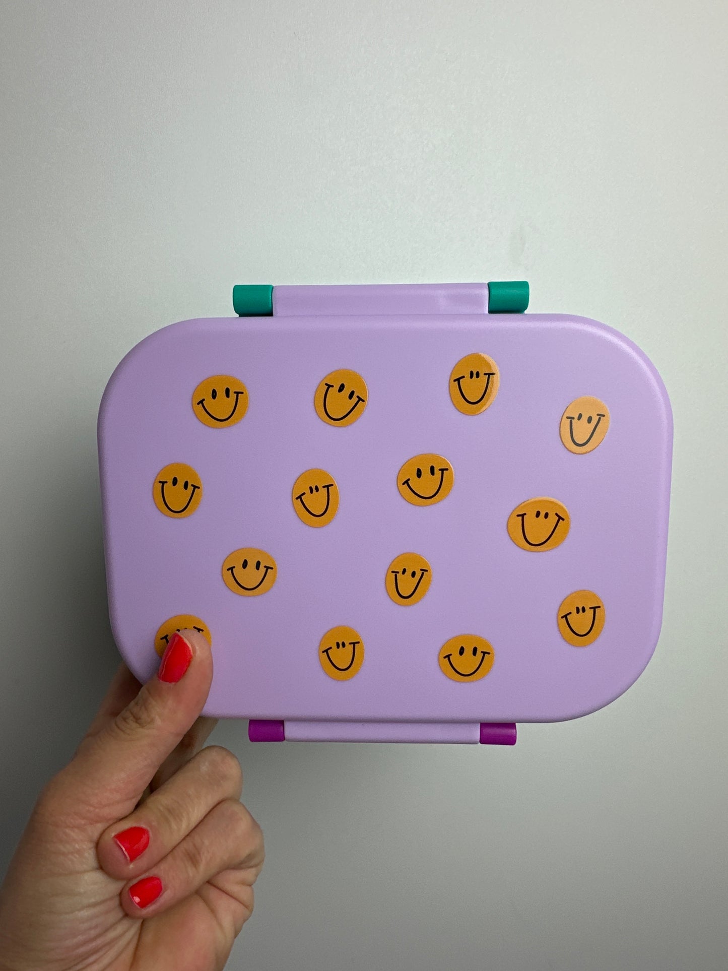 BROTDOSE MIT HERAUSNEHMBAREM  EINSATZ • SMILE FLIEDER GRÜN VIOLETT