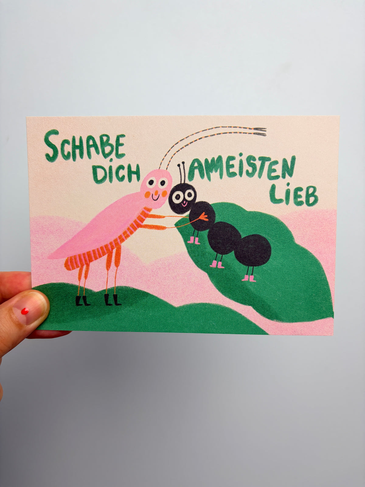 SCHABE DICH AMEISTEN LIEB • POSTKARTE