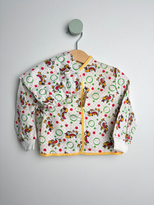 FLANELL SCHLAFANZUG VÖGEL • 68 • TRUE VINTAGE