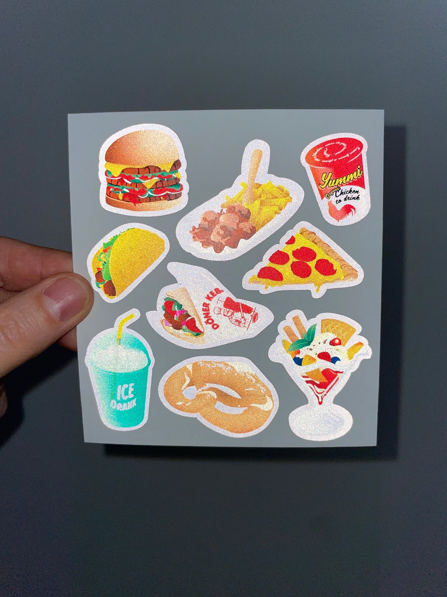 Reflective Sticker KID Set • Fast Food