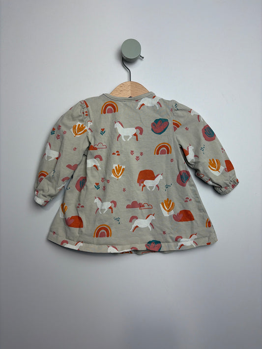 LANGARMSHIRT  EINHÖRNER • 74 • ALANA