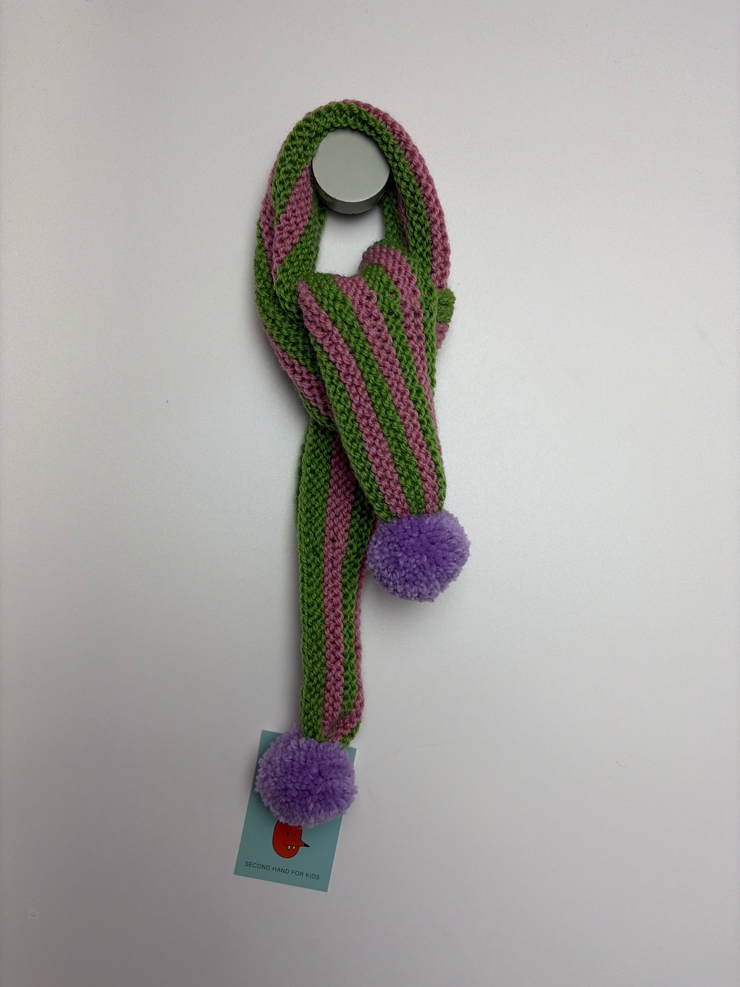 Merinoschal • Stripes & Bommel • handmade by fUXvintage