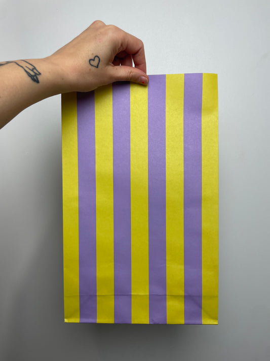 Geschenktüte • Lila + Senf • 3er Set • L