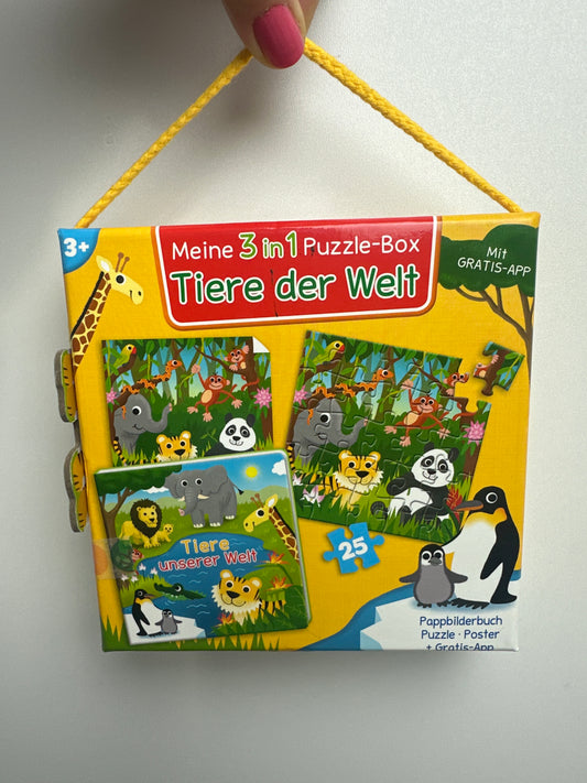 Meine 3 in 1 Puzzlebox •Tiere der Welt • dario