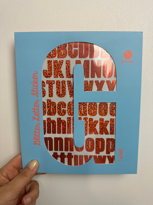 BUCHSTABENSTICKER • GLITZER PEACH